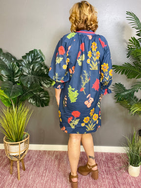 Bloom Boldly Midnight Shift Dress - DR009MN