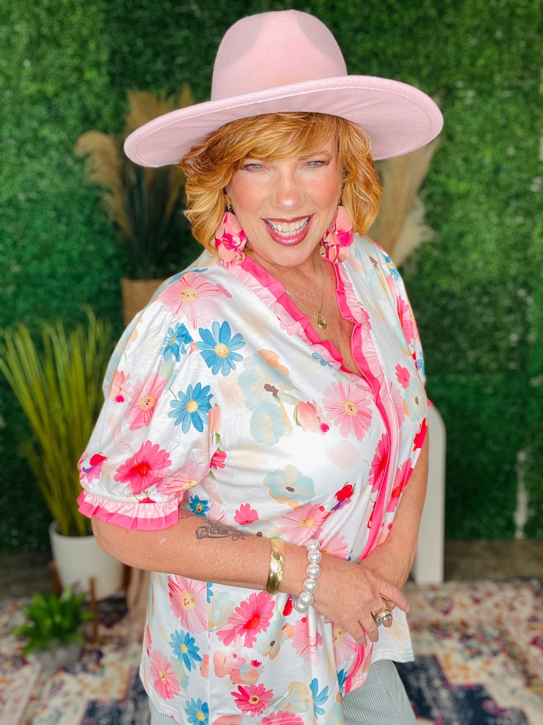 Petals And Pink Dreams Top - S746PK