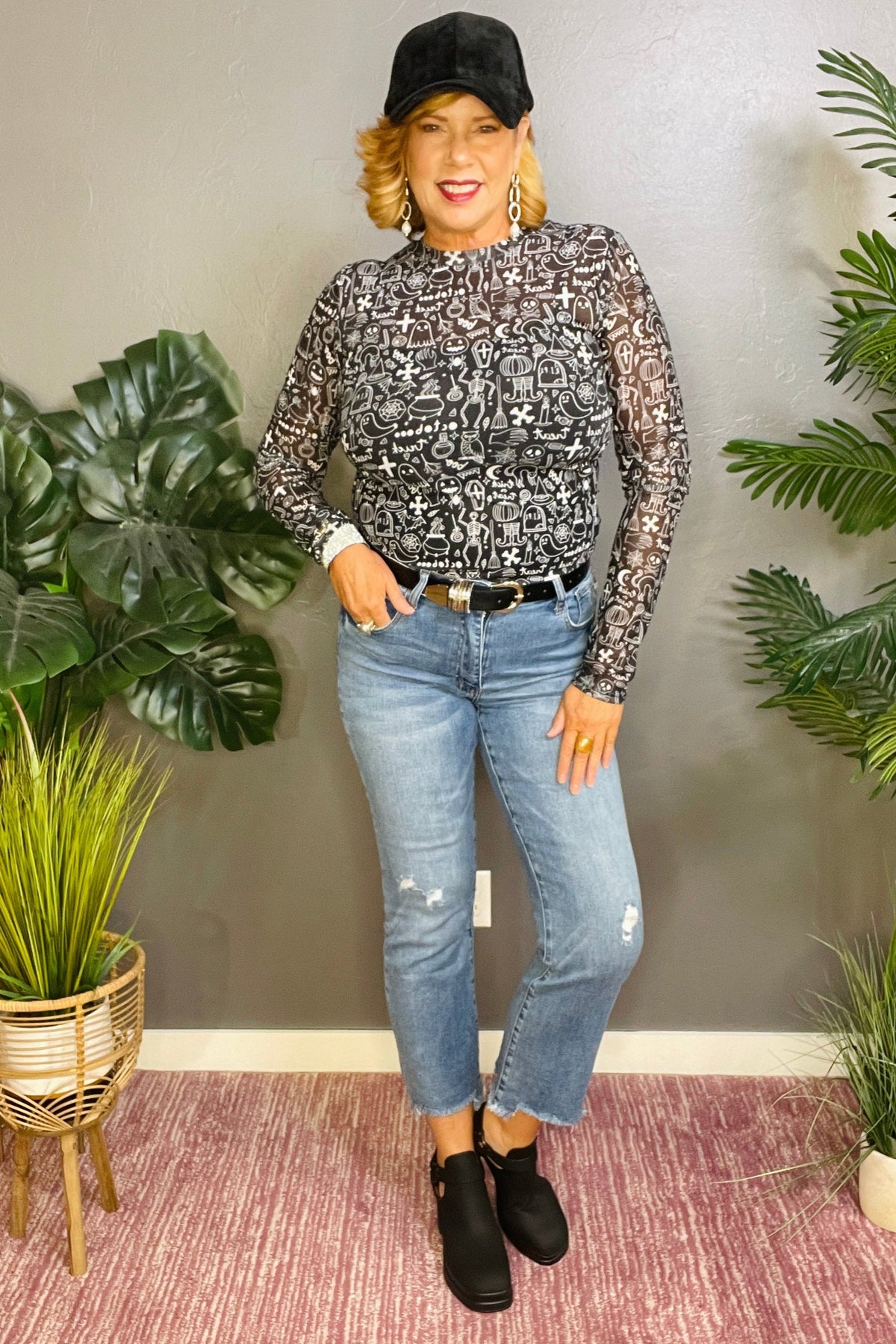 Sienna Raw Hem Distressed Mid Rise Crop Jean