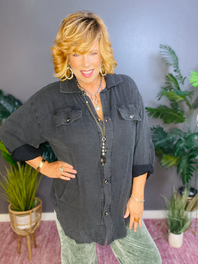 Style Meets Fall Vintage Washed Shacket