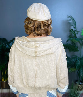 Up And Running Latte Hooded Outer - OT047LA