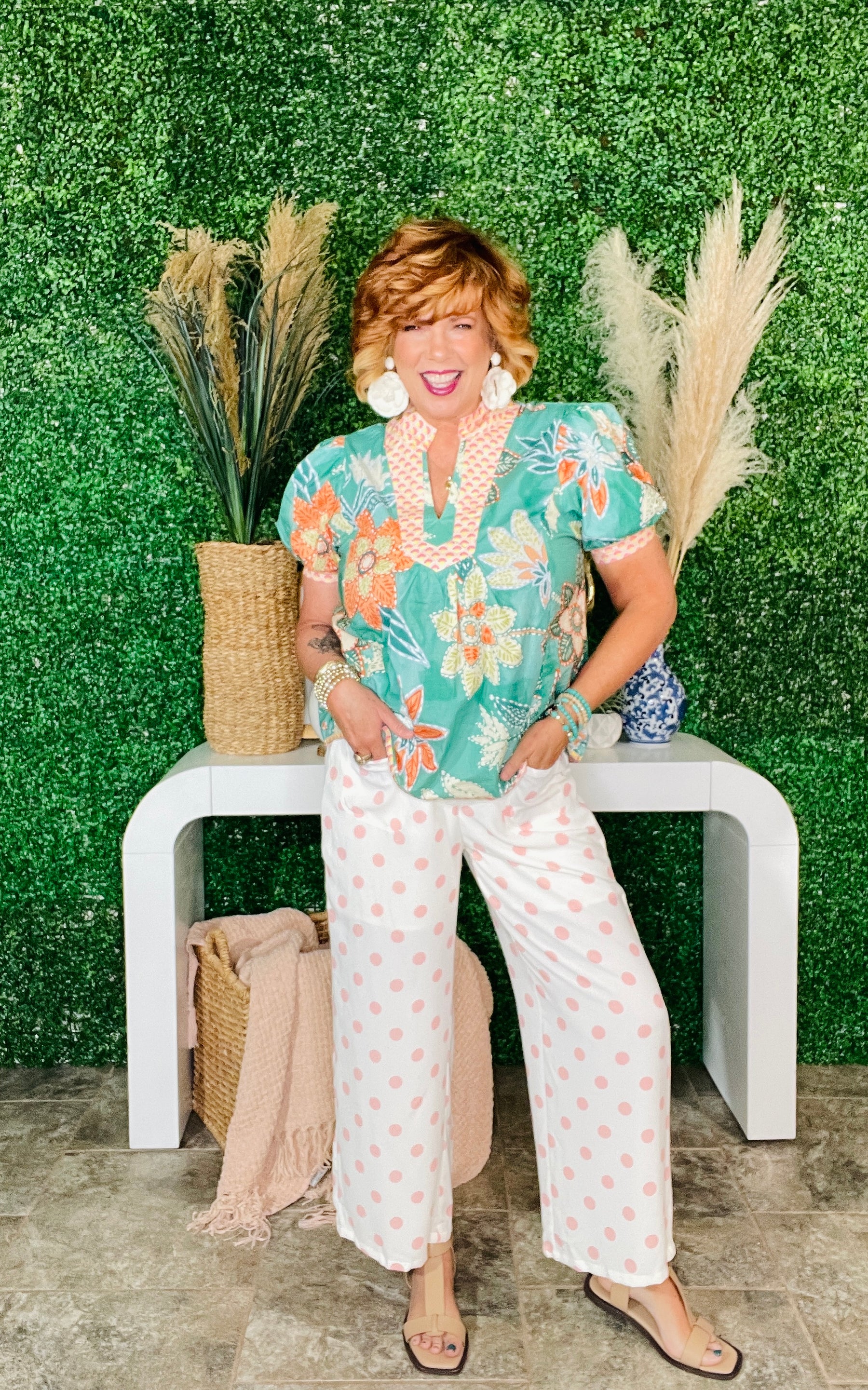 Dots On Repeat Pink Pants