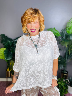 Rebel Romance Floral Lace Sheer Top (2 Colors)