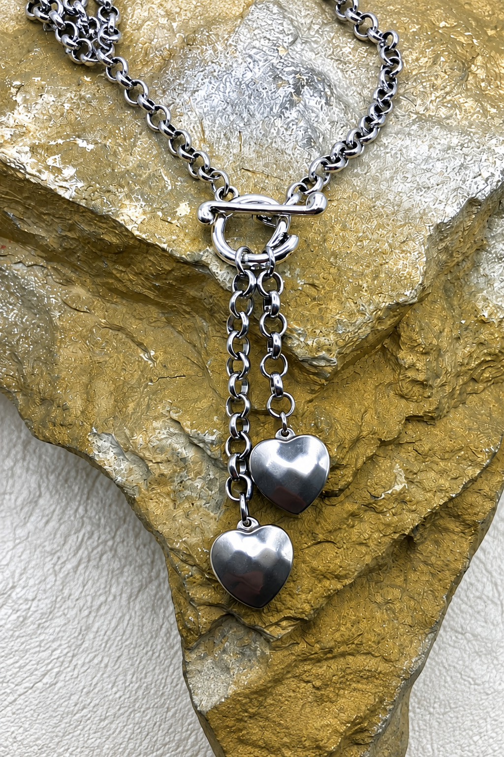 Boho Heart Charm Toggle Necklace - N160HRT