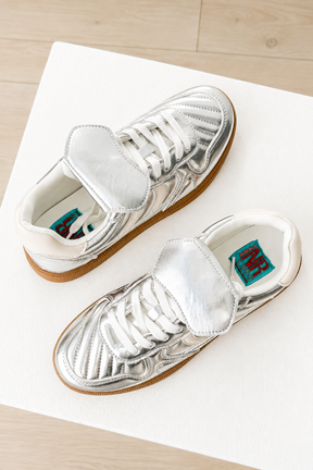 Milan Metallic Sneaker in Silver