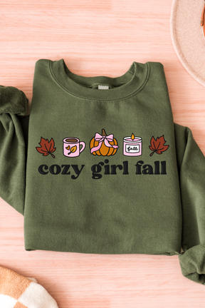Cozy Girl Fall Graphic Tee and Sweatshirt