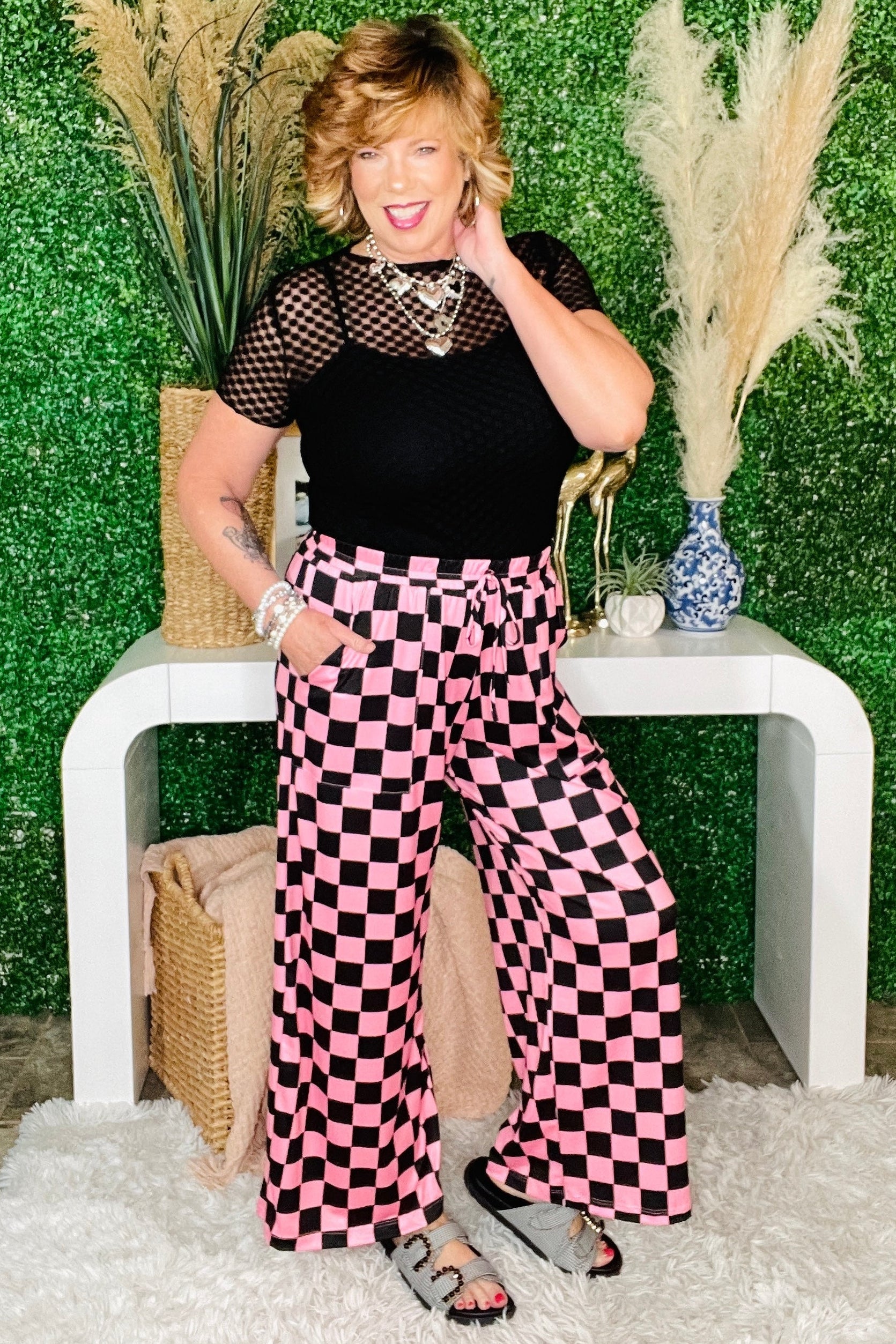 Fashion In Check Pants - P056PK