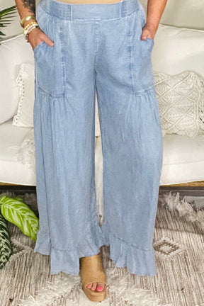 Walk On By Chambray Pants - P142DN