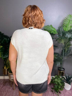Southern Chic White Horseshoe Knit Sweater