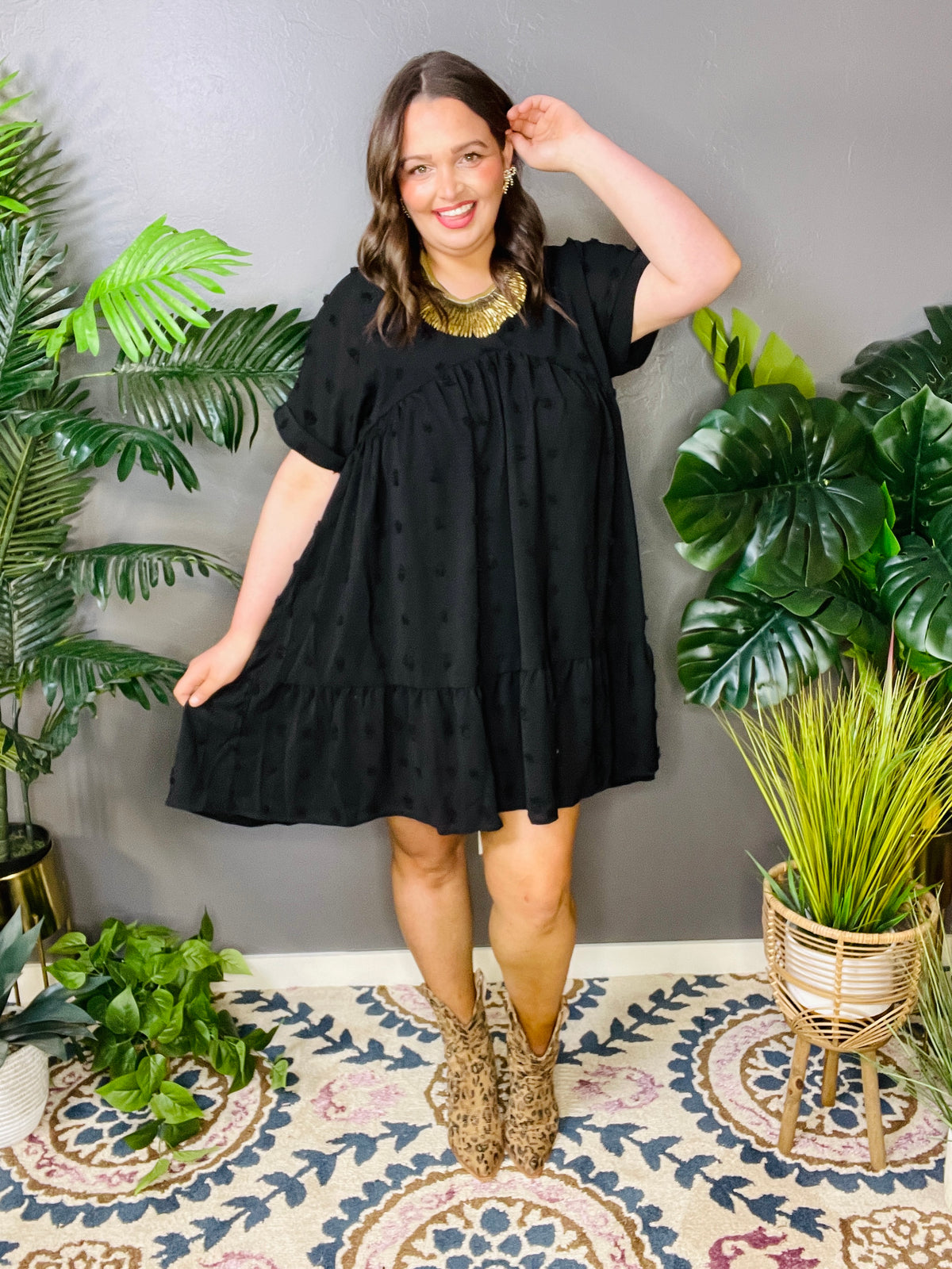Gracefully Yours Swiss Dot Dress (5 Colors)