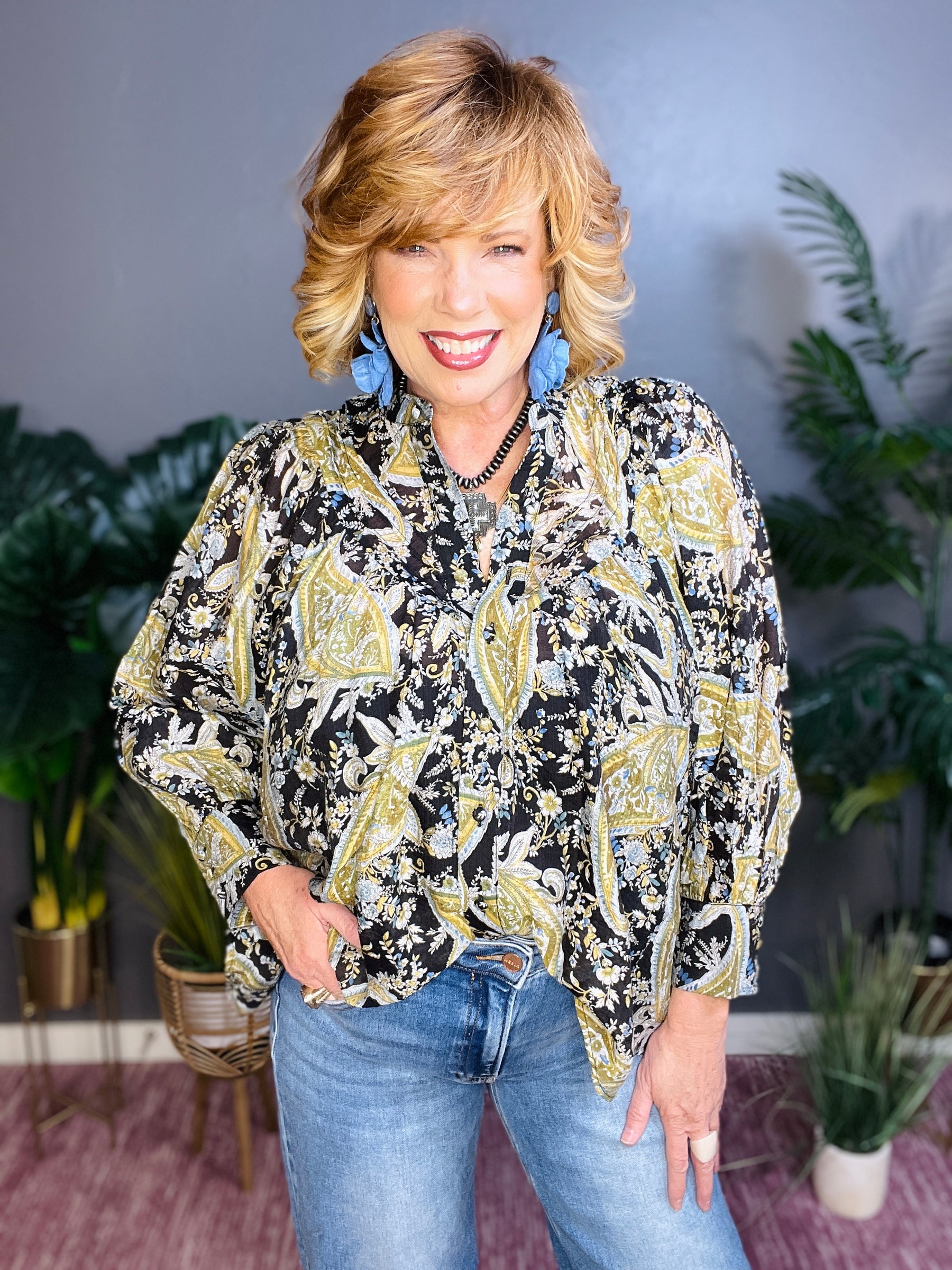 Sweet Obsession Paisley Top - S108OL