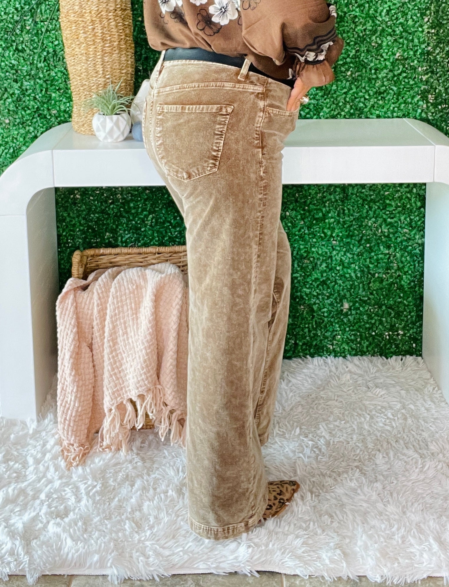 Taylor High Rise Wide Leg Corduroy Jeans