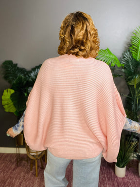 Spring Is In The Air Peach Poncho Top - S362PE