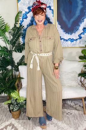 All That Sass Mocha Jumpsuit - R029MO