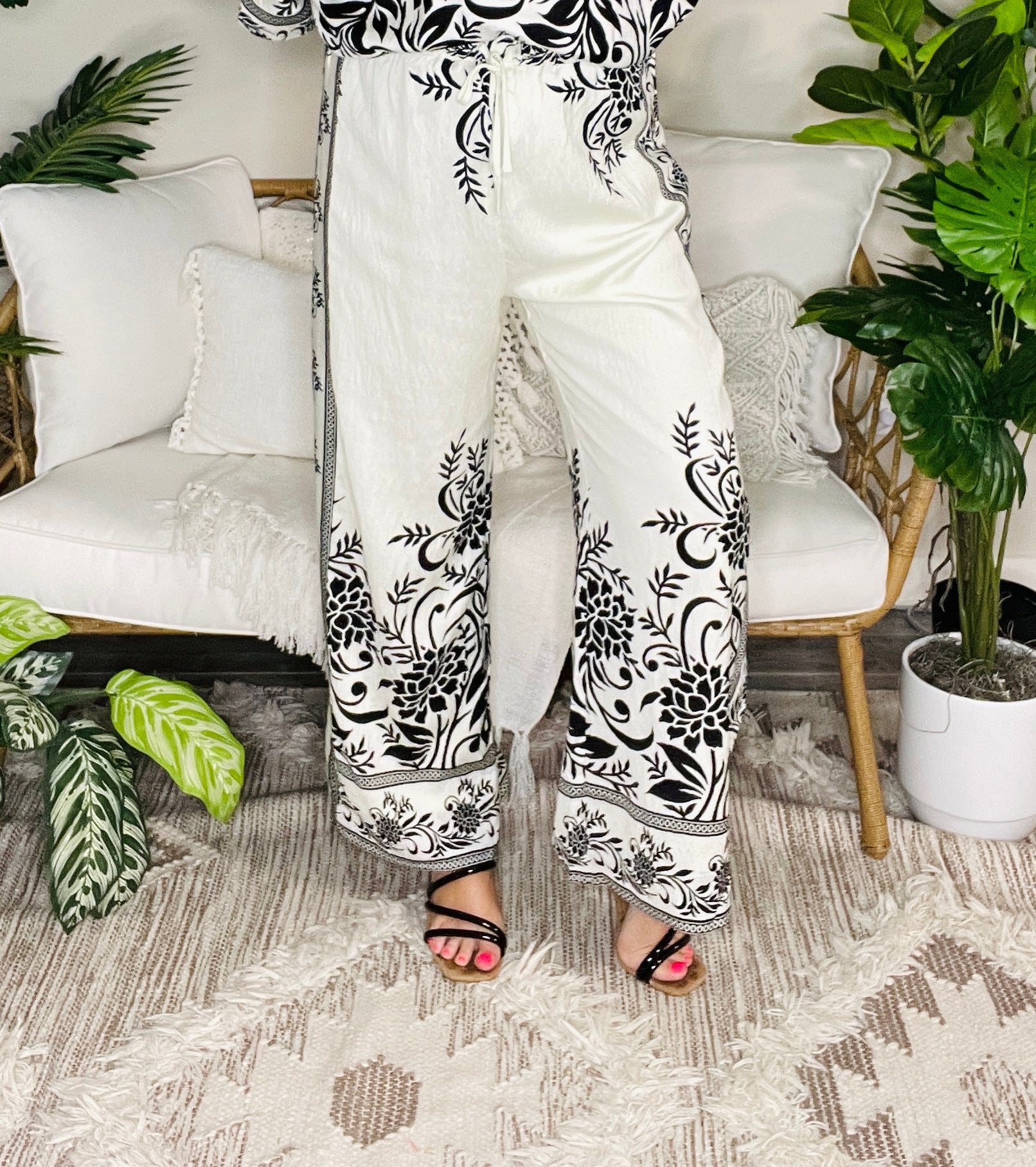 Southern Charm Cream Top And Pant Set - SET060CM