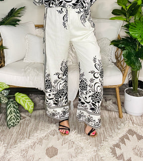 Southern Charm Cream Top And Pant Set - SET060CM
