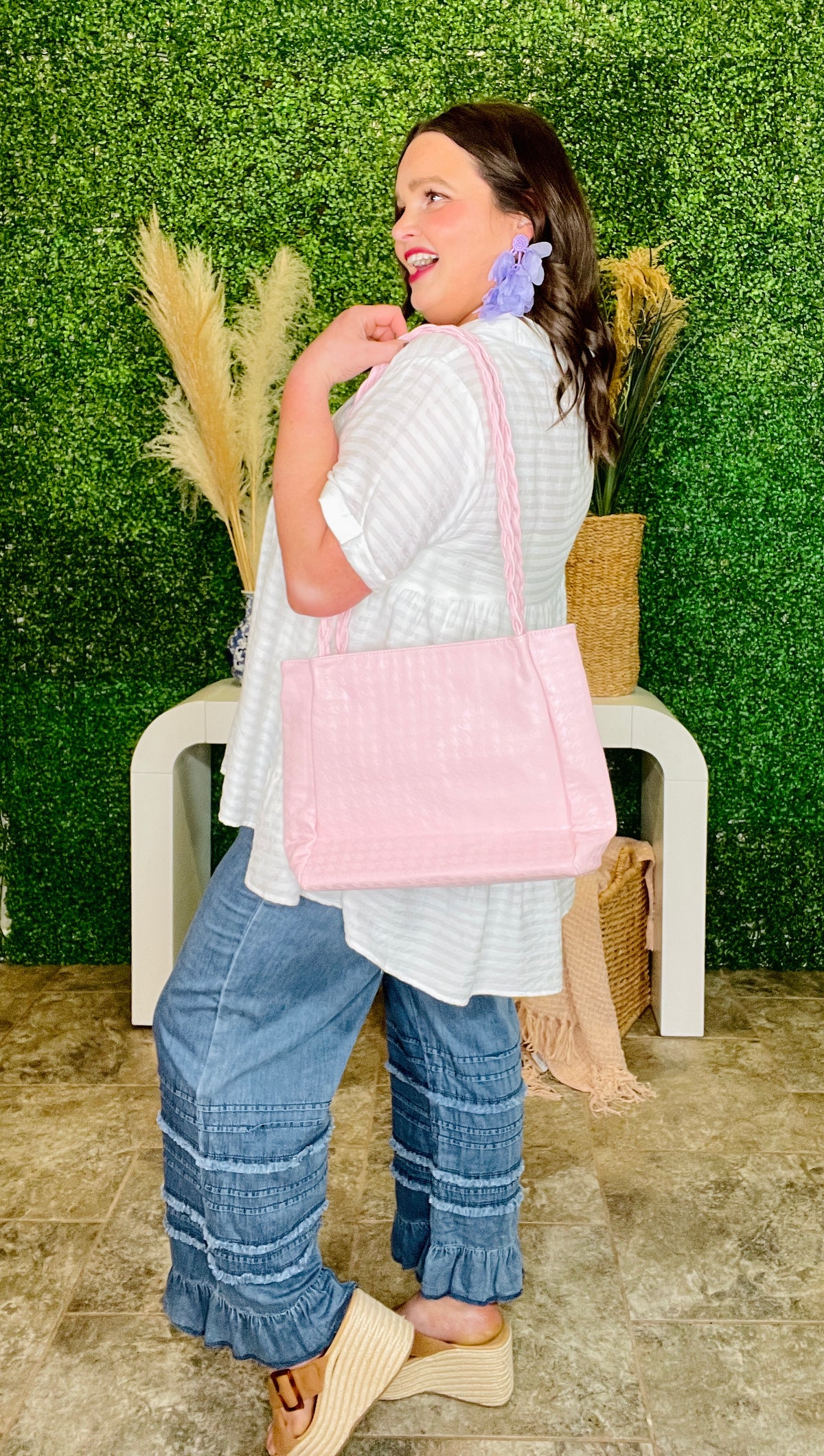 City Classic Braided Handle Tote Bag (3 Colors)