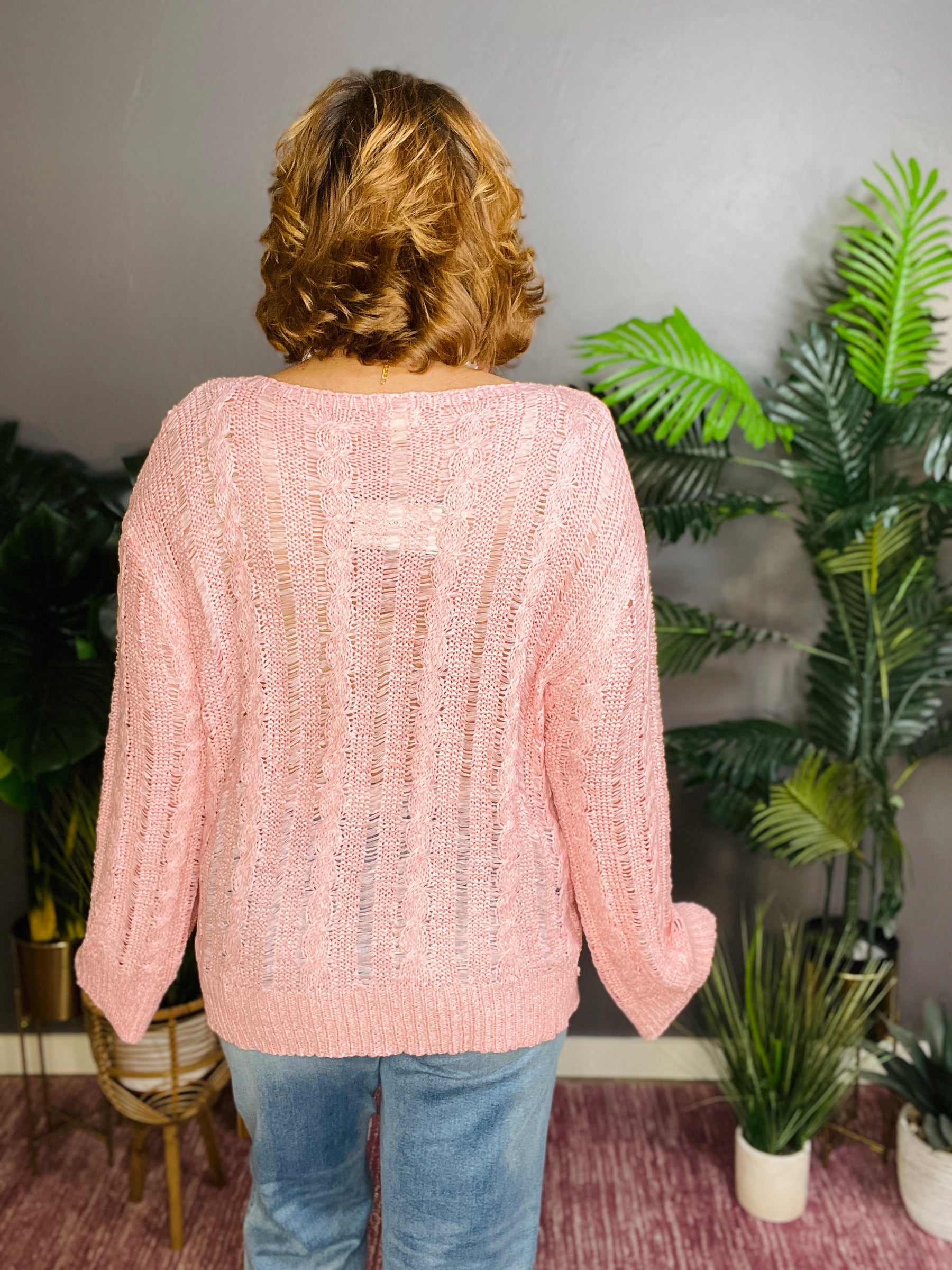 Light And Soft Pink Sweater - S373PK