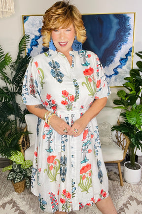 Poppy And Petals Dress - DR250WH