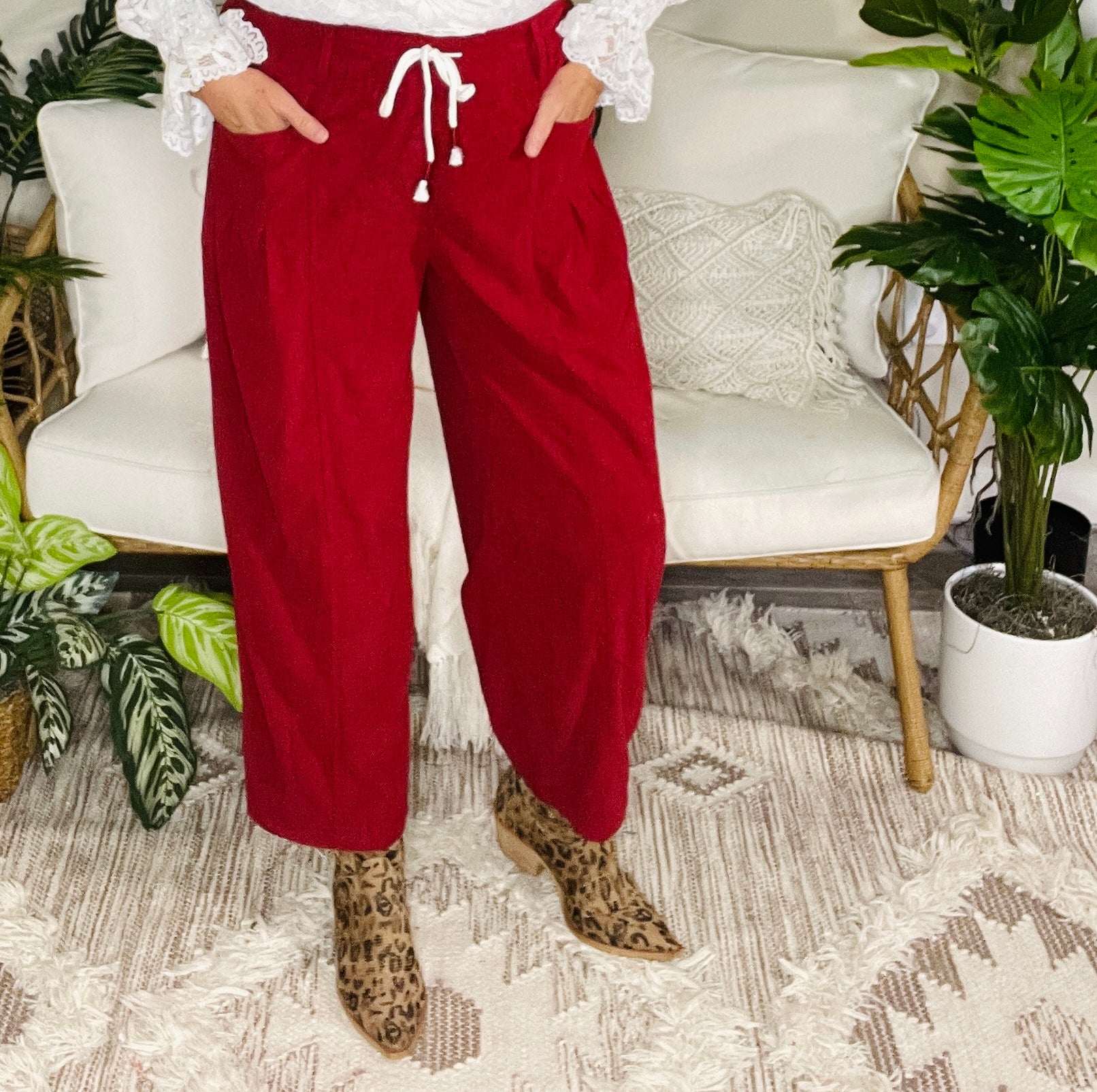 Homebody Chic Corduroy Casual Pants