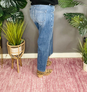 Sutton 4 Way Stretch Mid Rise Barrel Jeans