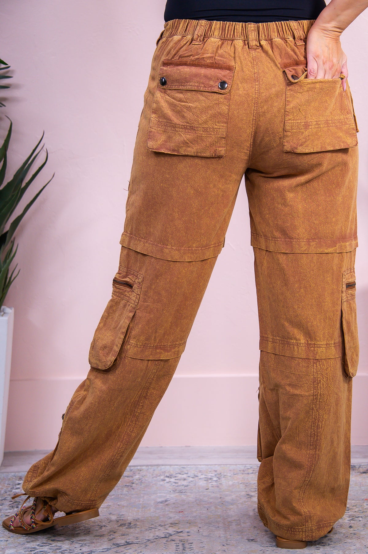 Remember Your Roots Camel Cargo Pants - PNT1580CA
