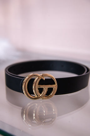 Black/Gold Belt - BLT1215BK