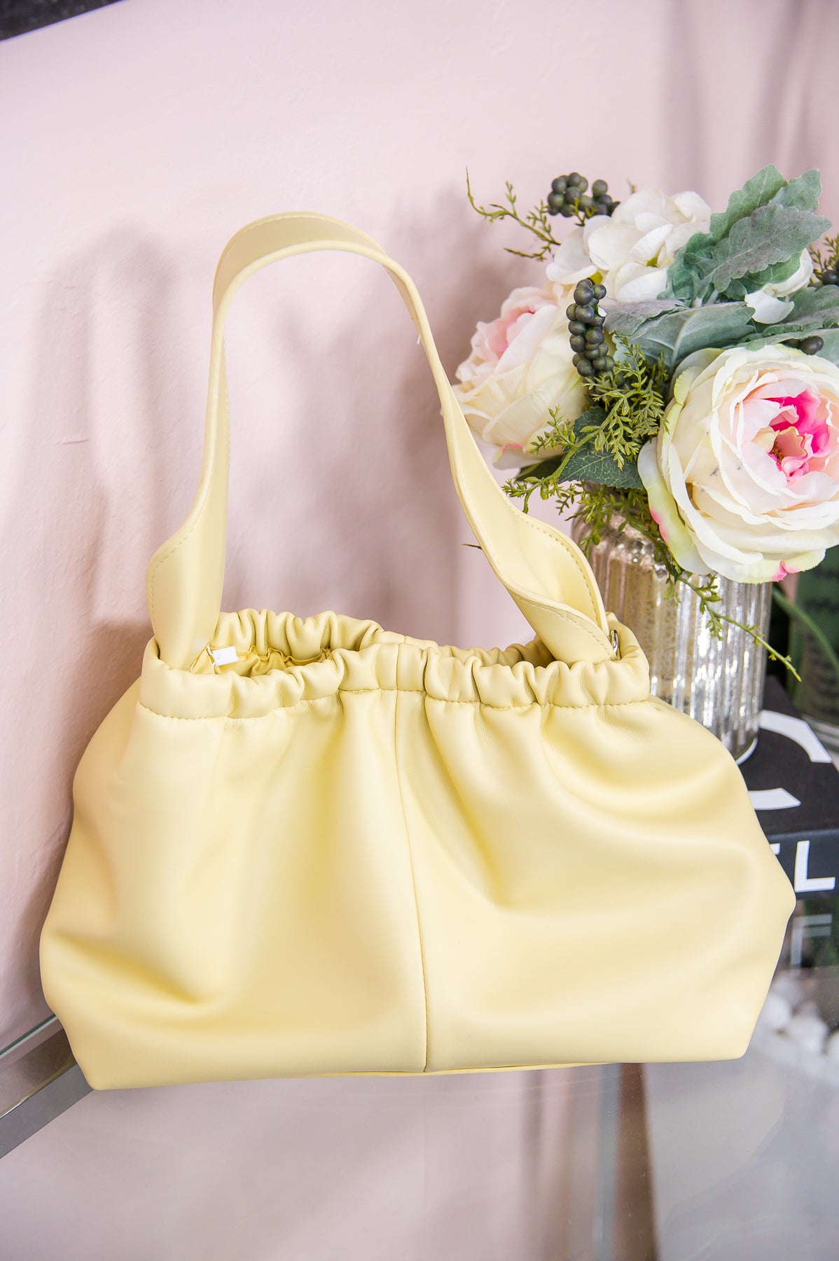 Forever With You Light Yellow Solid Bag - BAG1835LYE