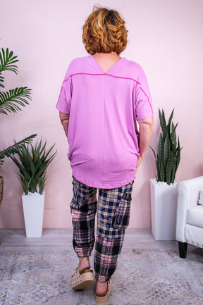 Eye Catcher Pink Solid Top - T9996PK