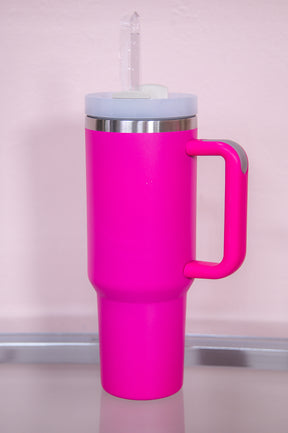 Fuchsia Solid 40 Oz Tumbler - TBL042FU