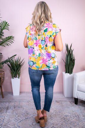 Memories In Focus Blush/Multi Color Floral Top - T10017BS