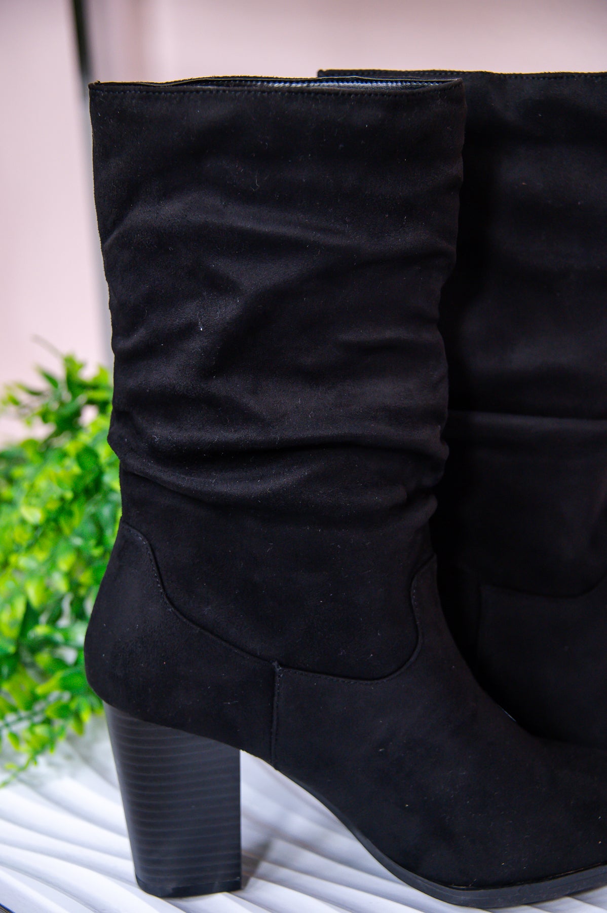 Leaves Are Falling And Boots Are Calling Black Solid Suede Boots - SHO2612BK
