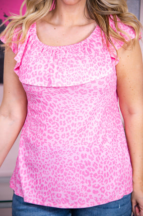 Headed For Happiness Pink Printed Off The Shoulder Top - T7089PK