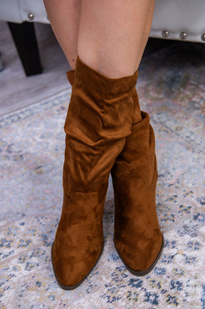 Leaves Are Falling And Boots Are Calling Chestnut Solid Suede Boots - SHO2616CN