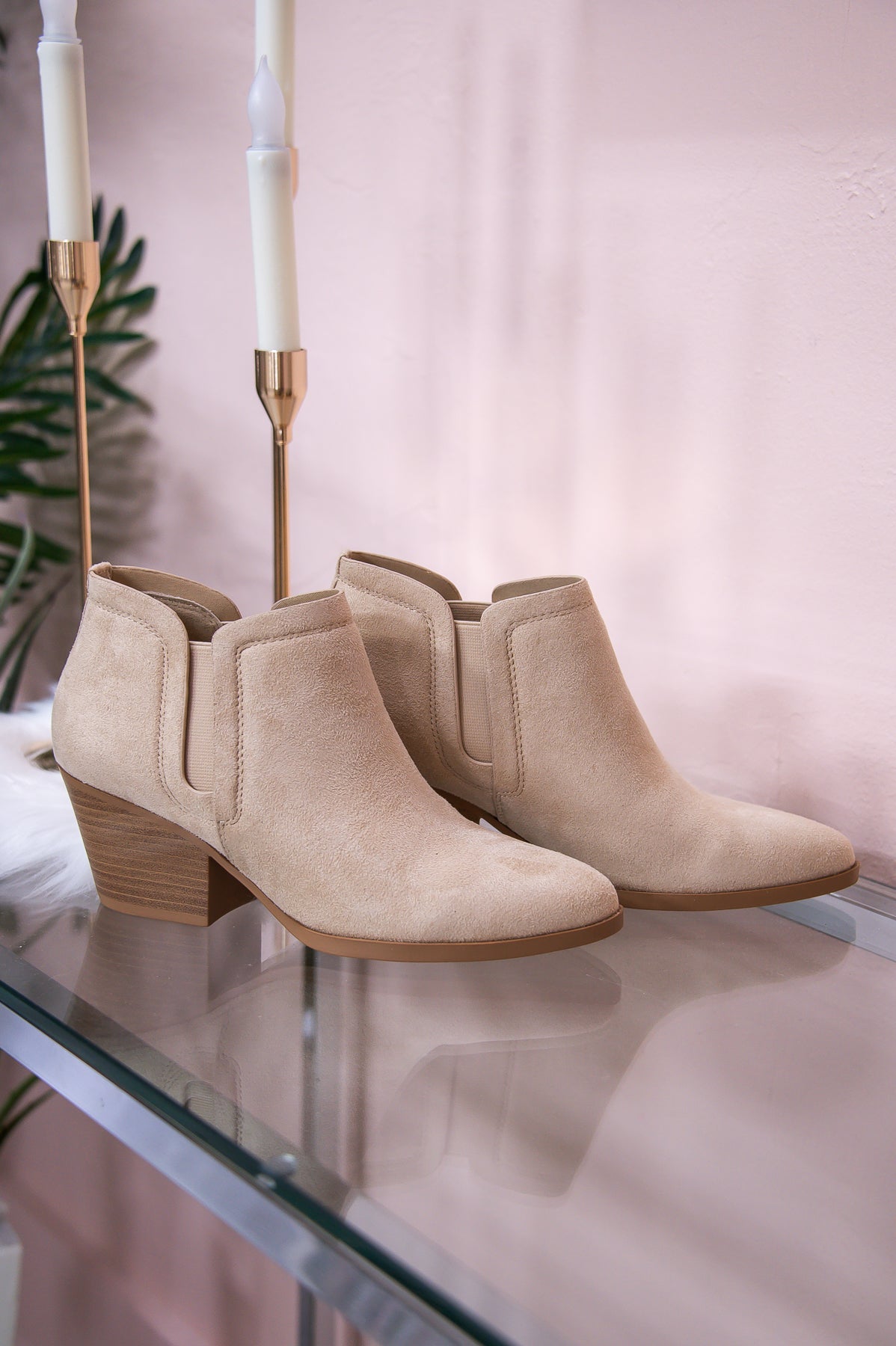 Let's Get Lost Together Sand Slip On Booties - SHO2618SD
