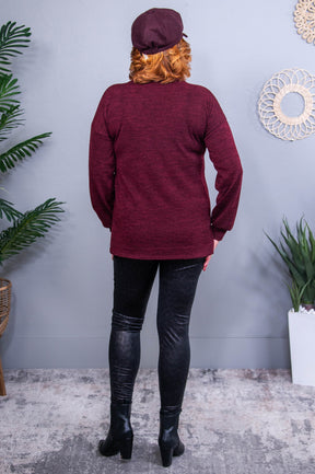 Let's Get It Crackin Dark Burgundy/Gold Nutcracker Printed Top - T10729DBU