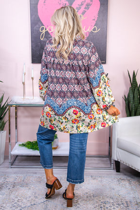 Incomparable Style Maroon/Multi Color/Pattern Tunic - T7850MA