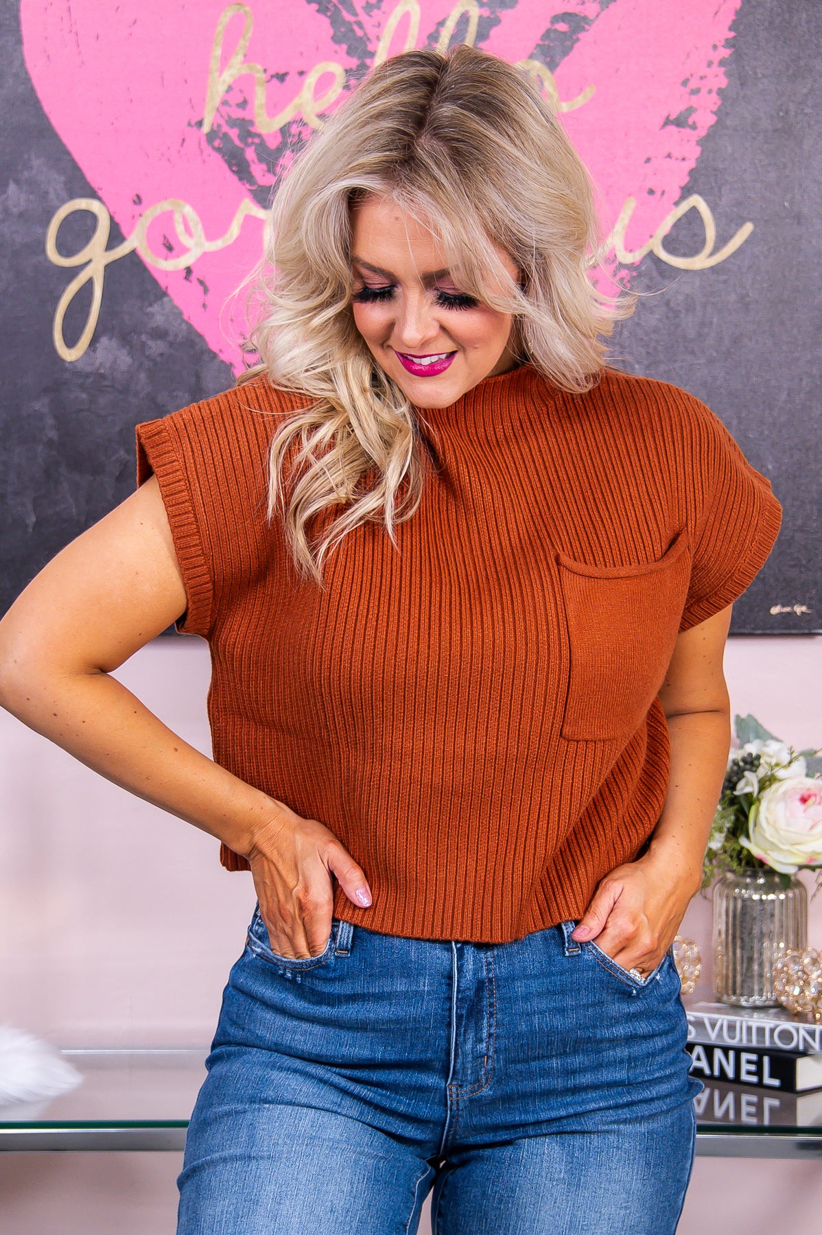 Decisions Determine Destiny Copper Solid Knitted Top - T7852CP