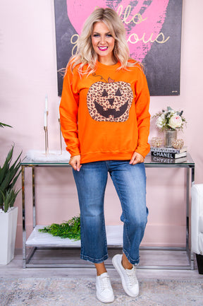 The Pumpkin Of My Pie Orange Graphic Sweatshirt - A2948OR