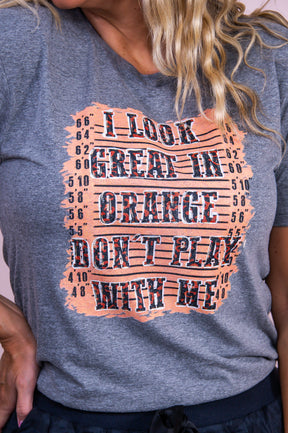 Don't Play With Me Premium Heather Gray Graphic Tee - A3499PHG