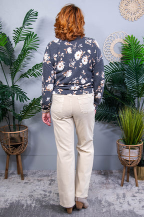 Fields Of Florals Vintage Black Floral Top - T10756VBK