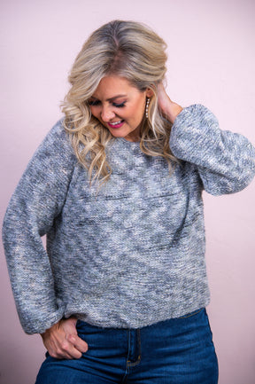 Nobody Does It Better Heather Gray Knitted Sweater - T10124HGR