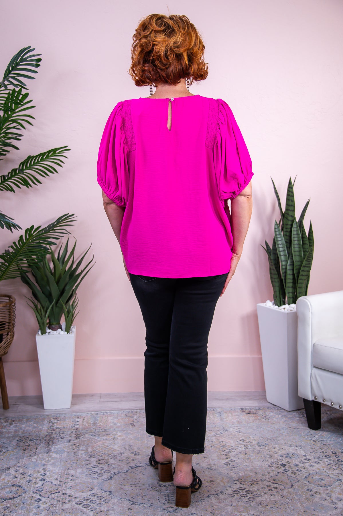 Surpass My Expectations Fuchsia Solid Top - T9323FU