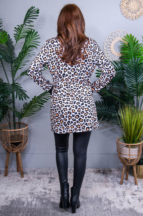 Wild For You Black Printed Cardigan O5809LE
