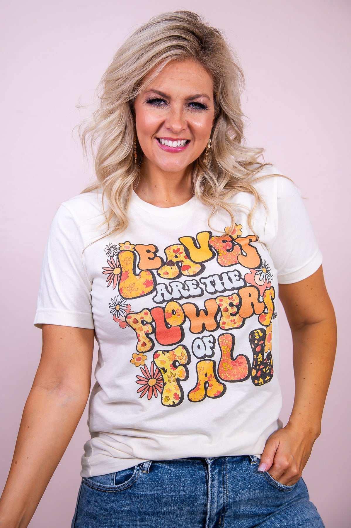 Leaves Are The Flowers Of Fall Natural Graphic Tee - A2967NA