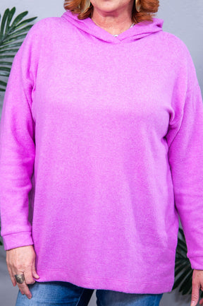 Basically My Favorite Bright Mauve Hooded Pullover - T10866BMV