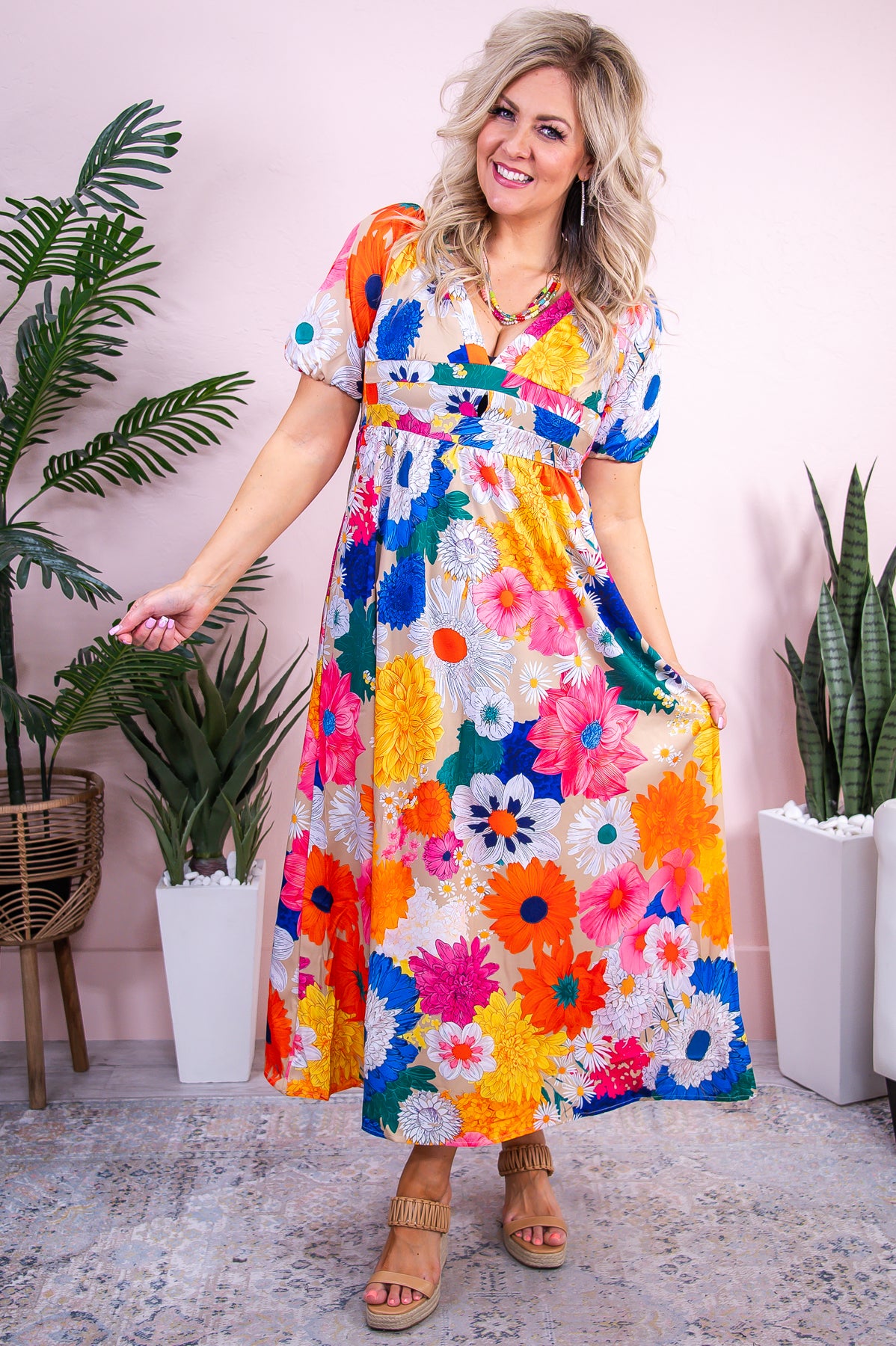 May Our Love Last Forever Yellow/Multi Color Floral Maxi Dress - D5248YE