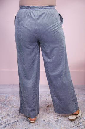 Always Chillin' Gray Striped Pants - PNT1487GR