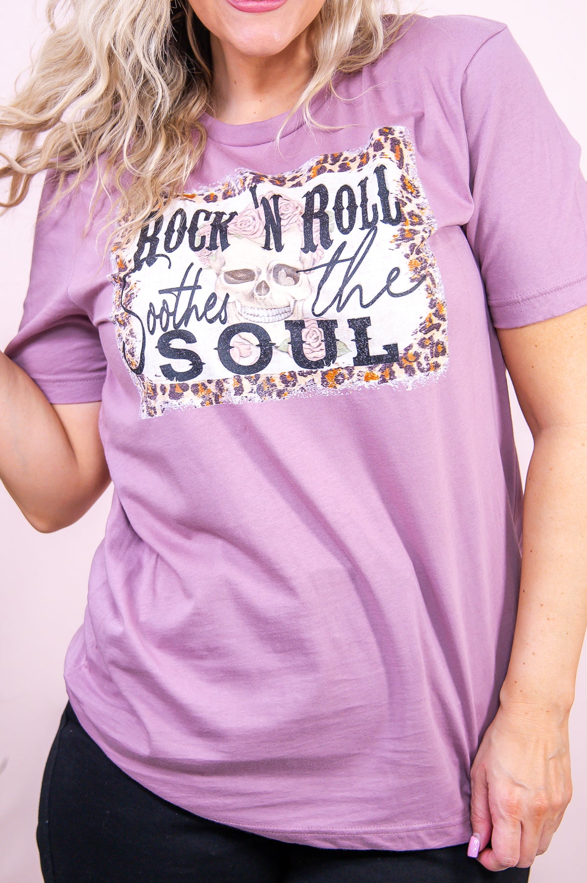 Rock N Roll Soul Orchid Graphic Tee - A3296OR