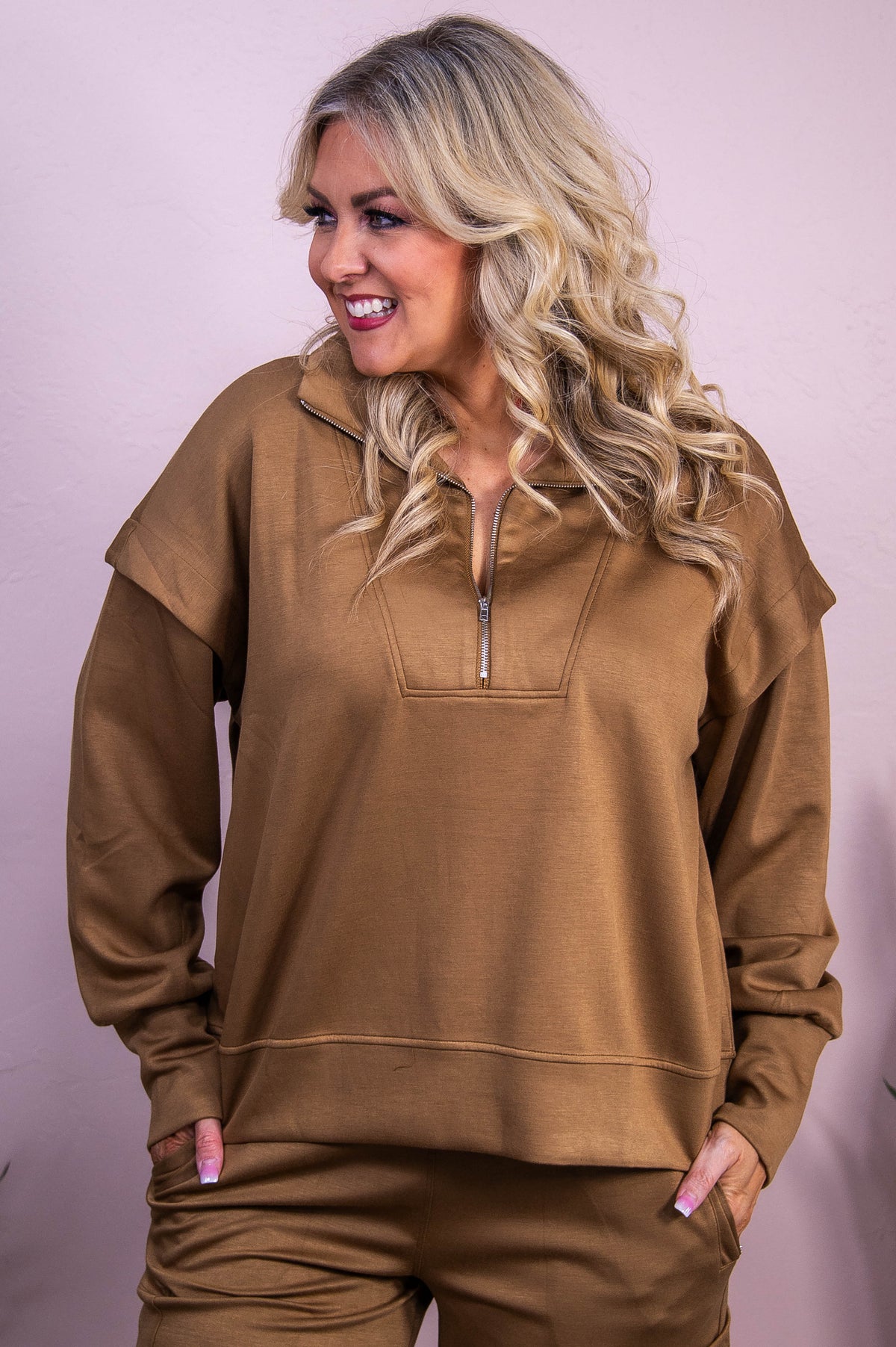 Cozy To The Touch Mocha Solid Top - T10282MO